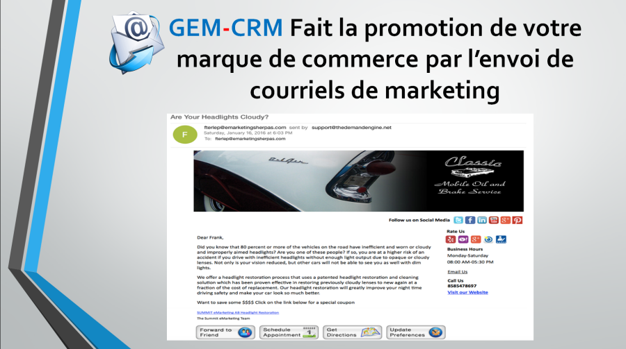 courriel de marketing